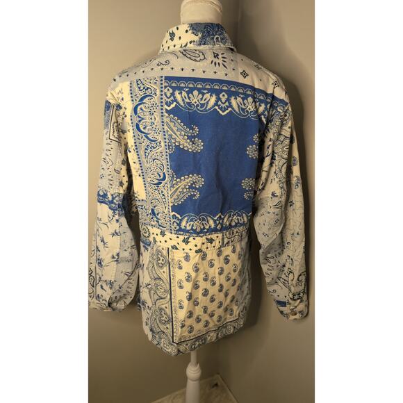 Etro Milan paisley denim bandana southwestern patchwork print jacket 48 Italy - Picture 6 of 13